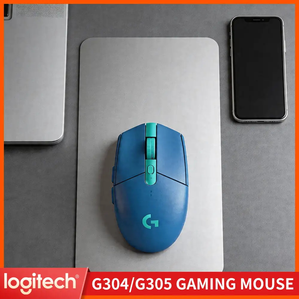 Logitech G305 Wireless LIGHTSPEED Mouse, 12000 DPI HERO Sensor, 6 Programmable Buttons, 250h Battery, 99g, PC Mac