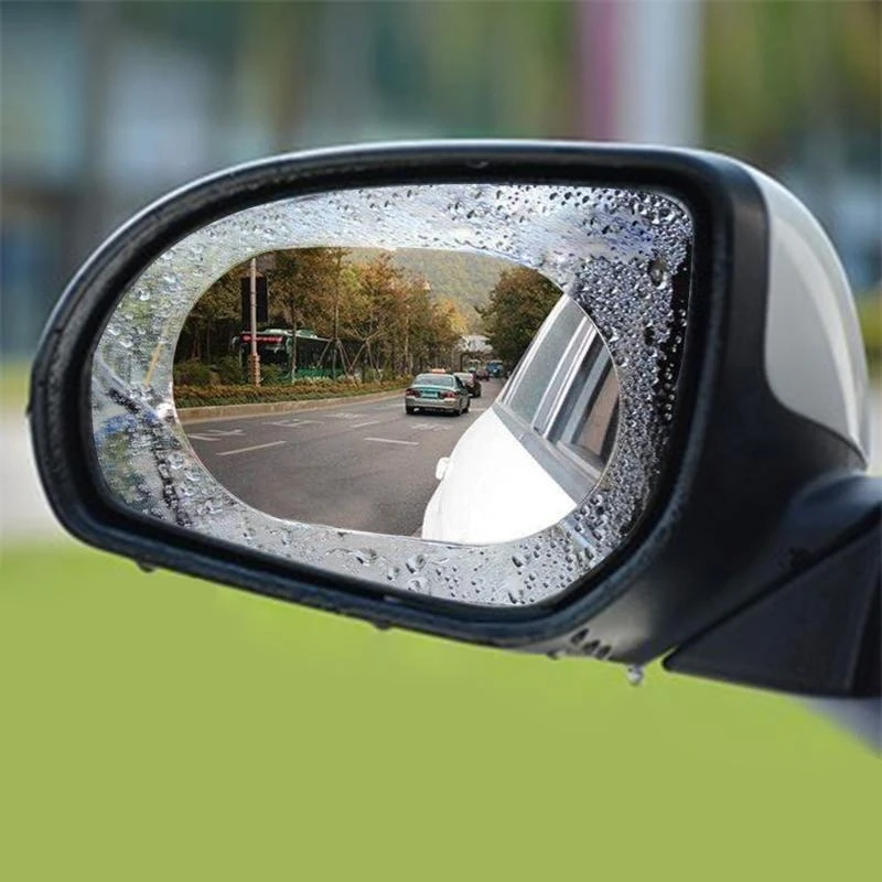 

R53D 2Pcs Car Rain-proof Film Rearview Mirror Waterproof Film Glass Anti-Fog Stickers