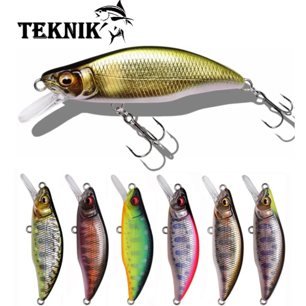 Minnow Fishing Lures 64mm Jerkbait Fishing Lure with Treble Hook Freshwater for Bass Trout Walleye Redfish Salmon Sinking Bait