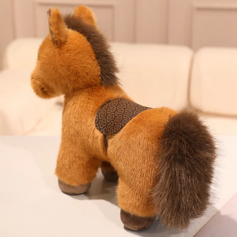 시뮬레이션 말 플러시 인형 장난감 누워있는 말 장식 베개 및 수면 인형 어린이 친구들을 위한 생일 선물