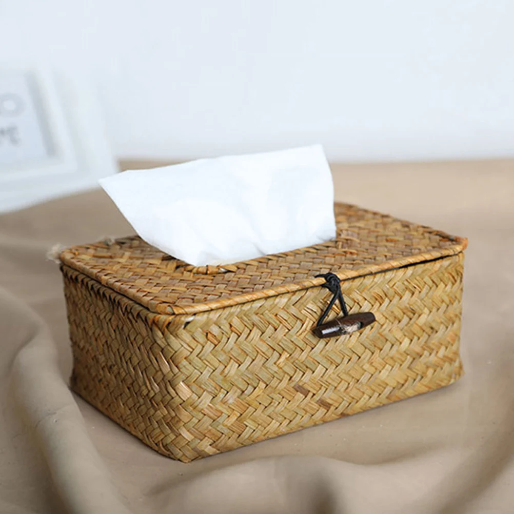 

Tissue Straw Box Paper Towel Holder Tissues Cube Boxes Napkin Storage Container Car Decor