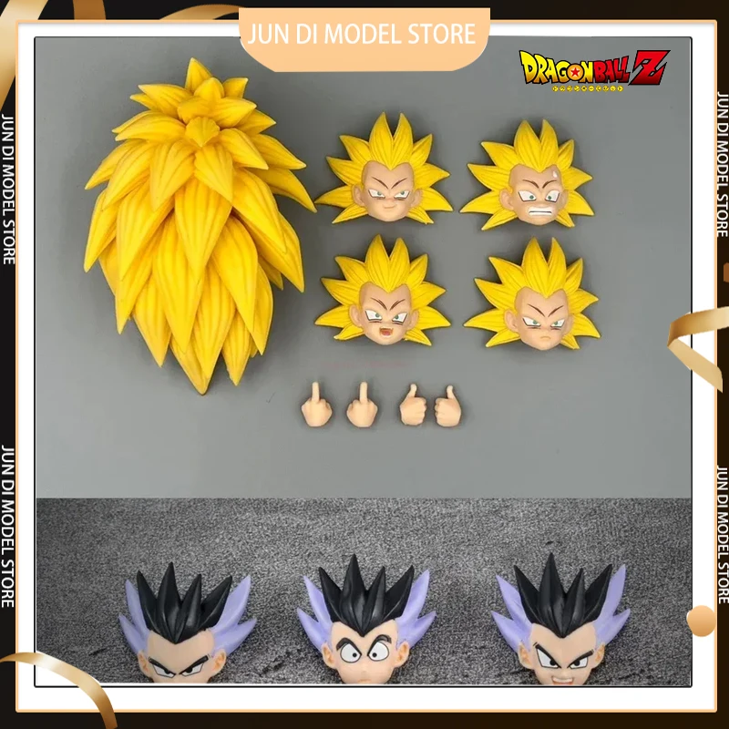 

In Stock Kw Studio Dragon Ball S.h.figuarts Shf Gotenks Head Accessories Ssj3 + Base Form Bundle Anime Action Figures Model Gift