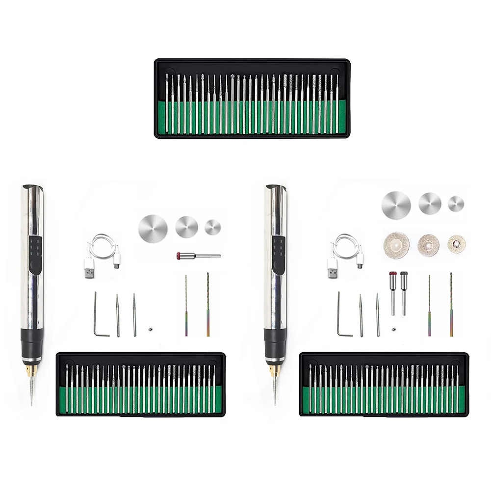 Electric Engraver Etching Pen Professional Electric Drilling Etching Pen Rechargeable 3 Gears Adjustable for Jewelry Glass Wood