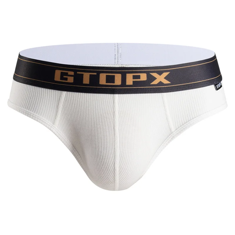 GTOPX MAN Men\'s Briefs Low Waist Summer U Convex Panties Threaded Skinny U Convex Underwear High Elastic Sports Bikini Lingerie