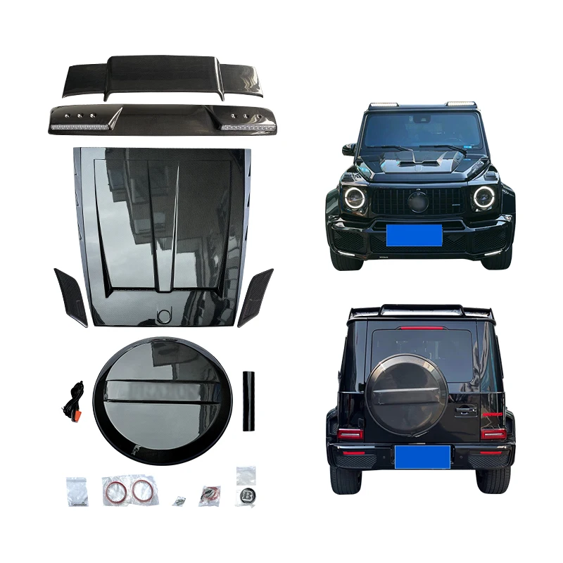 

For Mercedes Benz G Class 2019-2024 Car Modification G630 G35 G500 Carbon Fiber Engine Hood Bodykit Car Spoiler Spare Tire Cover