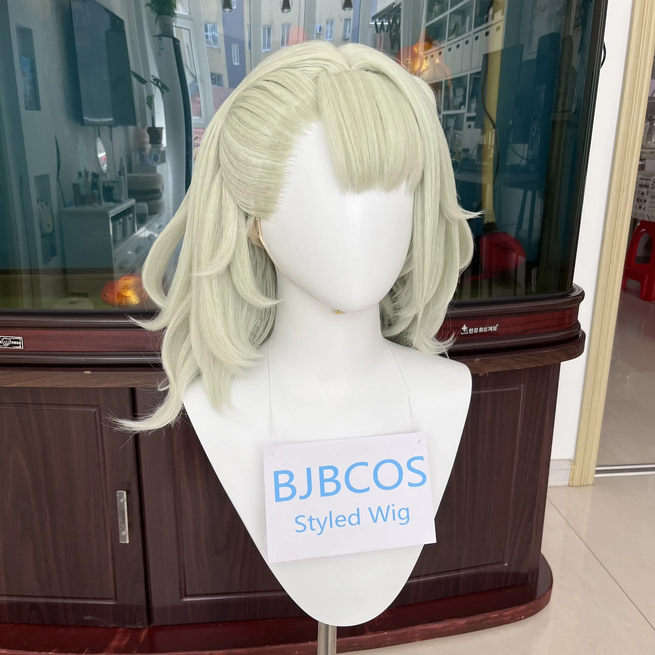 [스타일드 가발] 선나 코스프레 가발 게임 젠리스 존 제로 ZZZ 여성용 긴 밝은 머리 가발 코스플레이어 할로윈 코스튬 파티