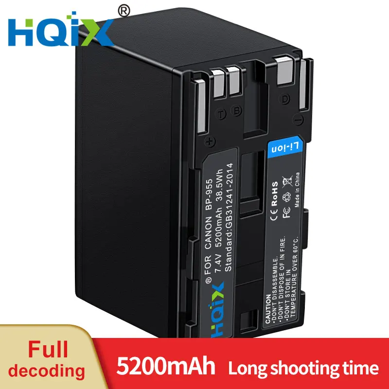 HQIX for Canon EOS-C100 C300 C300PL C500 C100Mark ll XF100 XF105 XF200 XF300 XF305 XH-G1 G1S Camera BP-955 Battery Charger