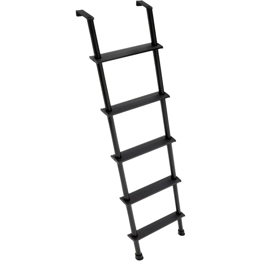 66Inch RV Bunk Ladder with Black or Silver Finish for Safe and Easy Access in Compact Living Spaces Includes Mounting Brackets