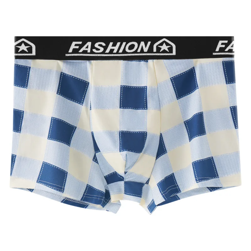 4 حزمة أوروبا وأمريكا حجم الرجال أزياء مثير الملاكم الملابس الداخلية المضادة للبكتيريا تنفس الرجال السراويل الملابس الداخلية