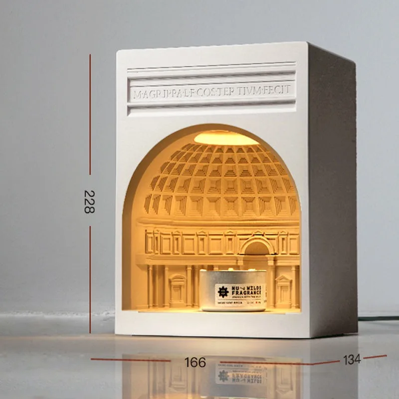 Melting wax lamp Cement aromatherapy lamp Pantheon incense burner Gypsum melting candle Holiday gift Night lamp Melting candlest