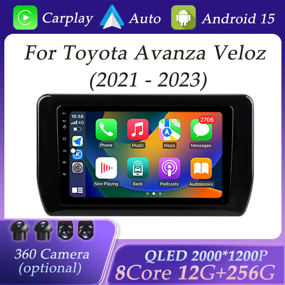 

Split Screen for Toyota Avanza Veloz 2021 - 2023 CarPlay Car Radio Video Audio Multimedia Player DSP Stereo GPS Navigation WIFI