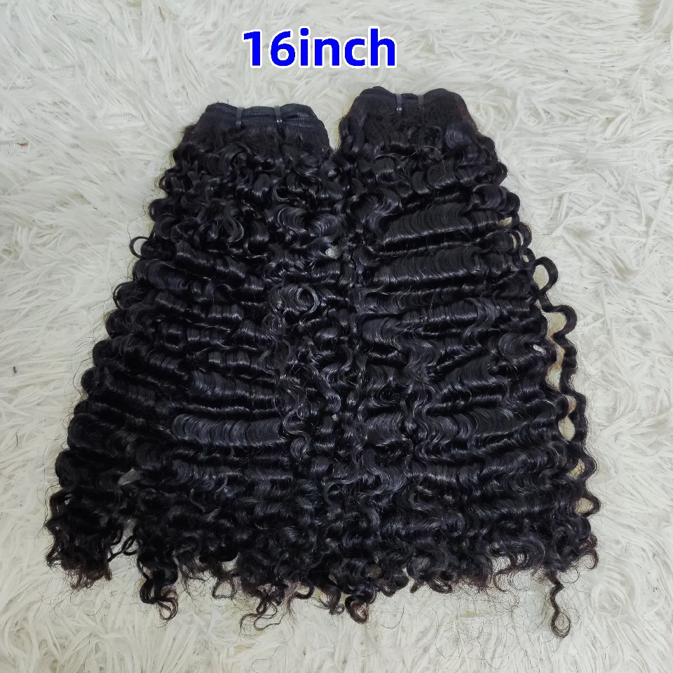 Pixie Curls Human Hair Curly Double Drawn Bundles Vietnamese Raw Virgin 100% Silky Healthy Human Hair Bundles Weaving Extensions