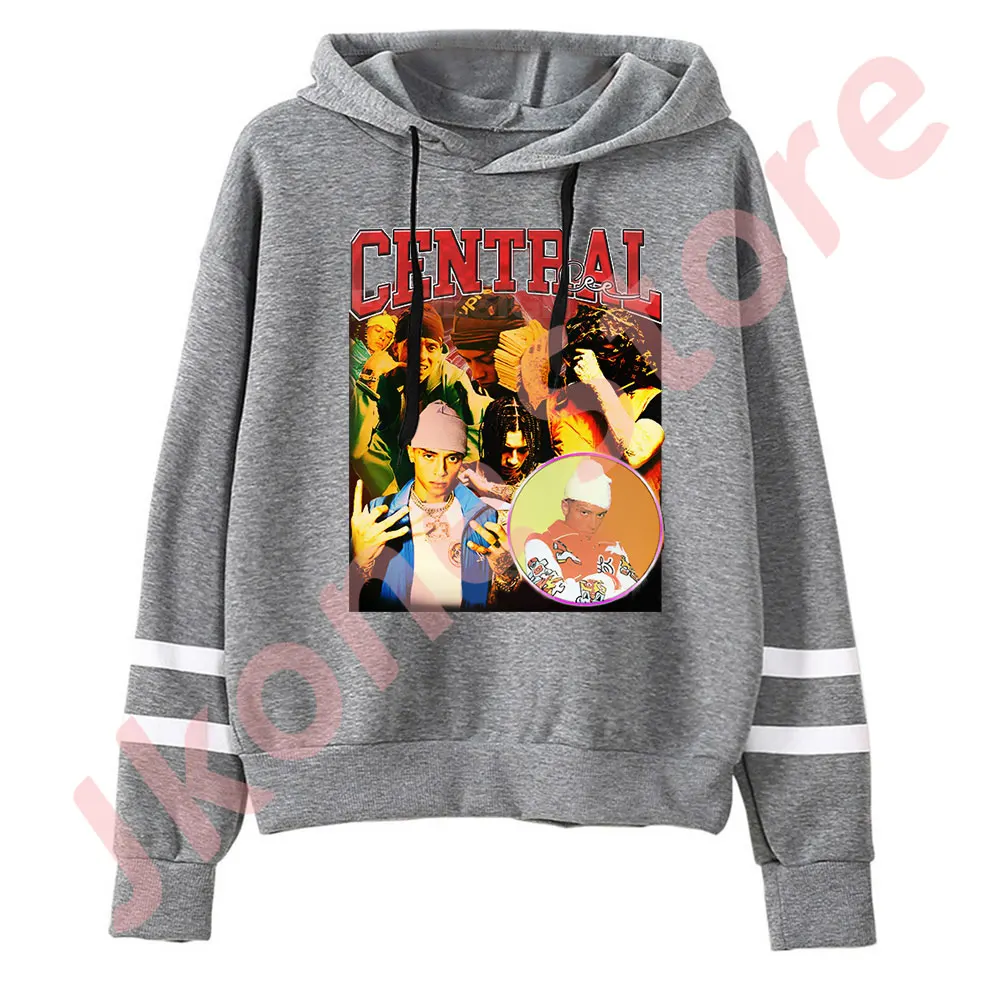 Sudadera con capucha para hombre y mujer, jersey con estampado de foto Central Cee, sin bolsillos, con mangas paralelas y Logo, ropa de calle de invierno