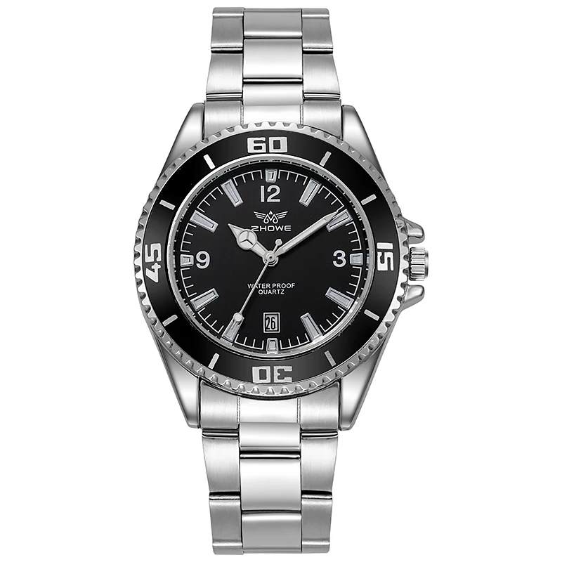 Cross border foreign trade new green water ghost silicone calendar night light leisure sports business men\'s quartz watch in sto