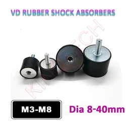 1/2/4/8Pcs Male-Female Thread M3 M4 M5 M6 M8 Rubber Shock Absorber Crash Pad VD-Type Damper Anti Vibration Isolation Mount