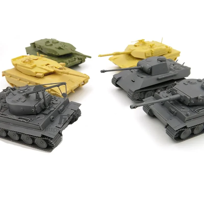 1/72 Assembled Model Tank German Tiger-Type Maintenance Panther M1A2 Merkawa Leopard 2A5 Tank 6 Models