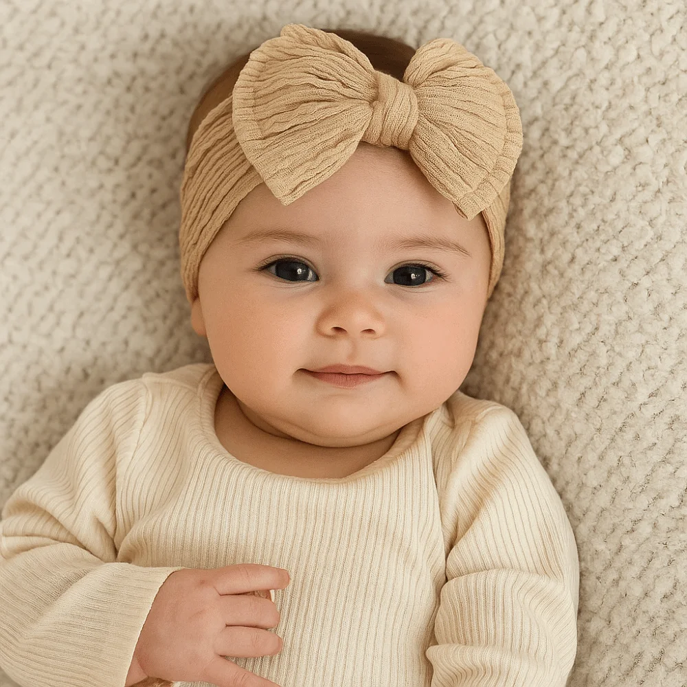 Moda arco bebê bandana estilo coreano turbante infantil hairband acessórios para o cabelo cocar elástico argola de cabelo princesa meninas