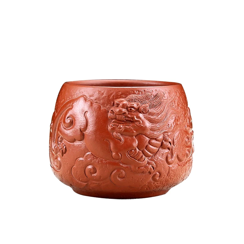 Xiyin Tao Fu Yixing Yixing Clay Master Cup Tea Cup Famous Chen Hongjun Handmade Cinnabar Sand Tea Bowl Tea Cup