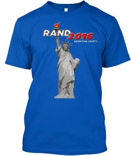 Rand Reigniting Liberty Dk Blue T-Shirt Made in the USA Size S to 5XL