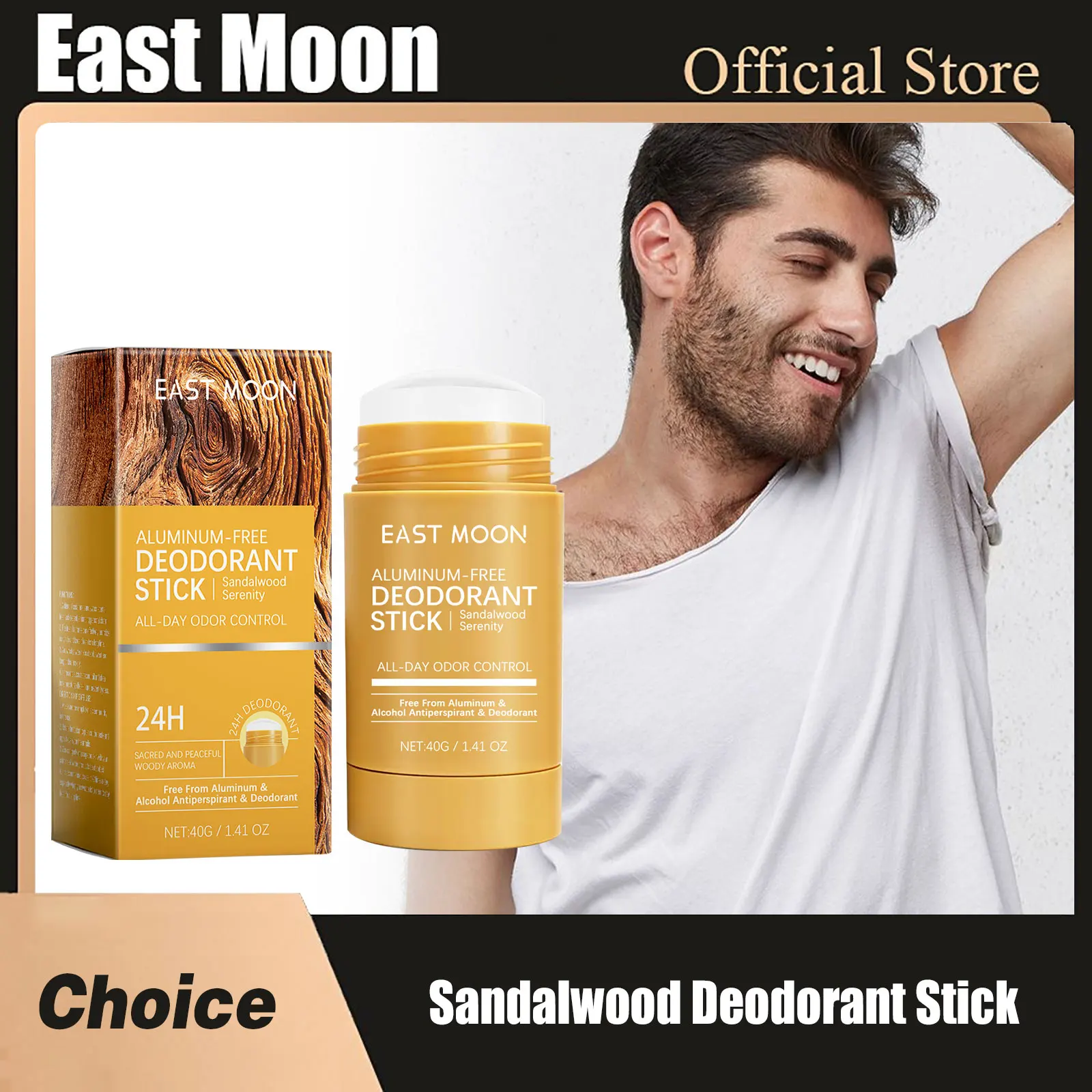 Sandalwood Body Antiperspirant Stick Long Lasting Scent Odor Removal Reducing Sweat Charming Sports Men Deodorant Roll-On Sticks