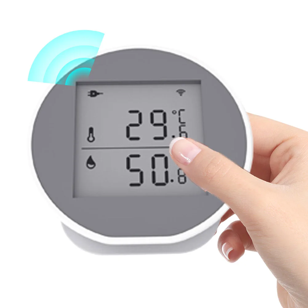 WIFI умный датчик температуры и влажности работает с Smart Life Alexa Google Home Assistant приложение уведомление оповещение