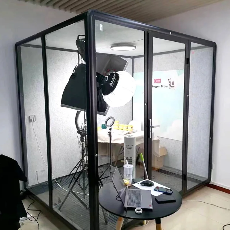 Cabine insonorisée moderne pour chien, chat, bureau, diffusion en direct, salle de réunion, négociation