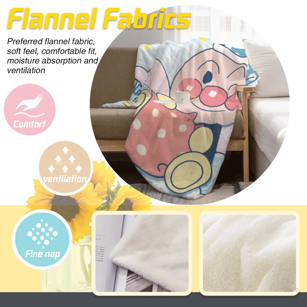 Cute Anpanman Cartoon confortevole Flanne coperta Soft comforter set tiro per divano caldo flanella coperte arredamento camera da letto