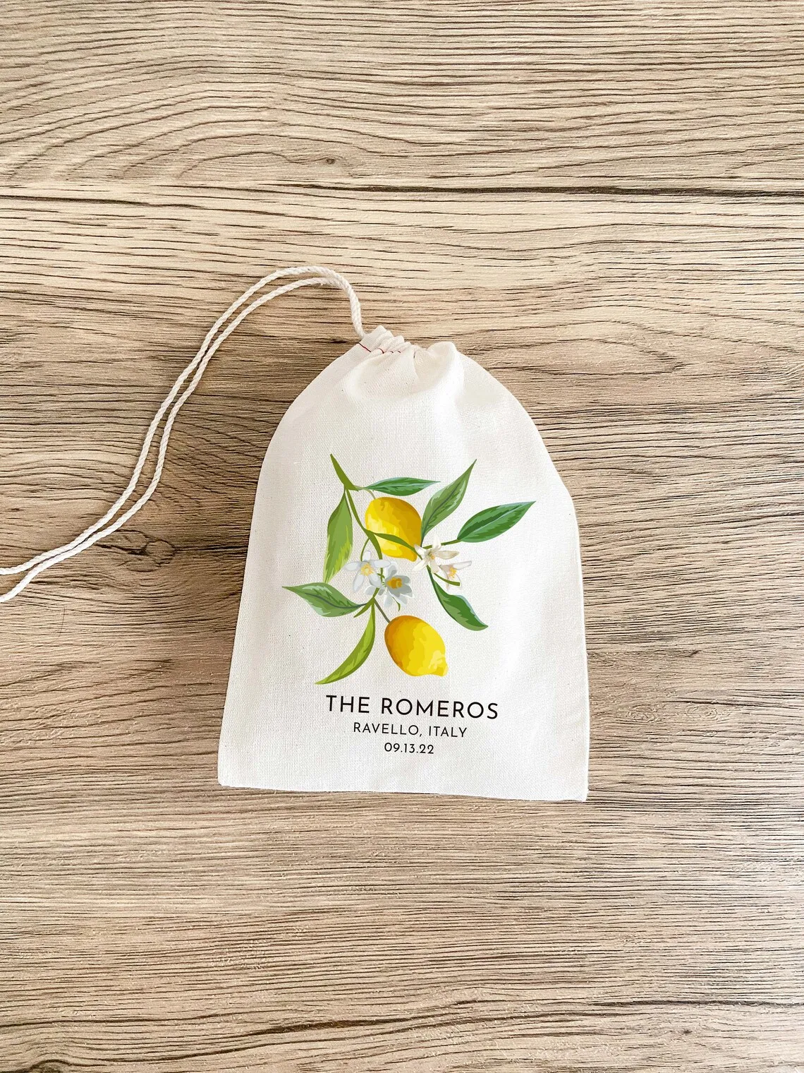 20 Pcs Italy Wedding Favor Bag - Wedding Guest Favor Bags - Italian Wedding - Destination Wedding - Citrus Favor Bag - Lemon Gif