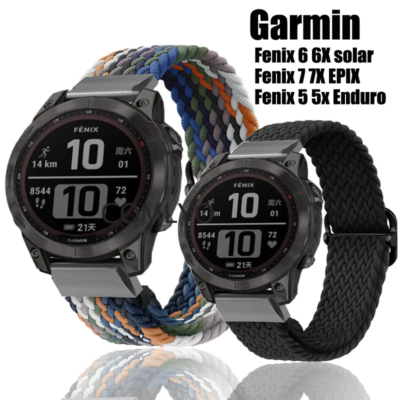 

Ремешок нейлоновый для наручных часов Garmin Fenix 7X, 7, Tactical X, 7, 6, 6X Pro, Solar Enduro, 5X Plus, 3HR, пособие MK1, Mk2, Mk2i, EPIX, GEN2