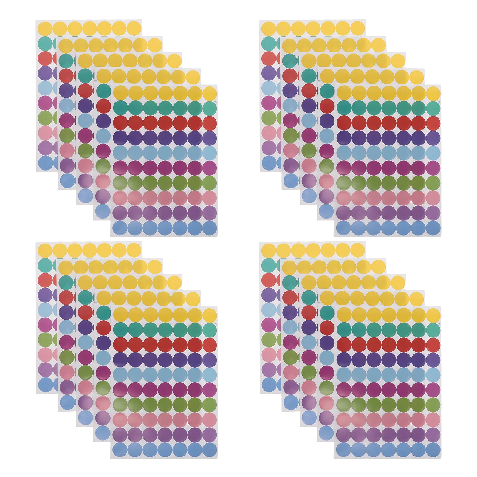 20 Sheets Colorful Round Dot Stickers 10 Assorted Colors Coding Labels Adhesive Circles for School Office Organization Craft