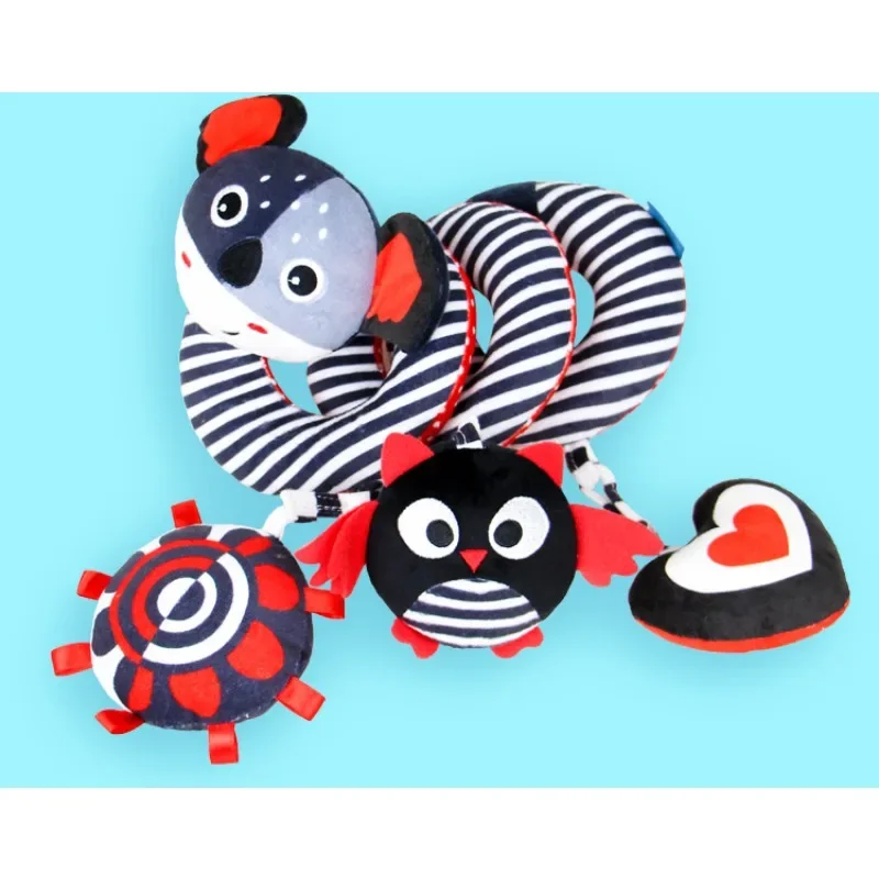 

New Animal Crib Wrap Crib Black and Red Bed Hanging Early Learning Animal Bed Wrap Toys Living Room Decoration