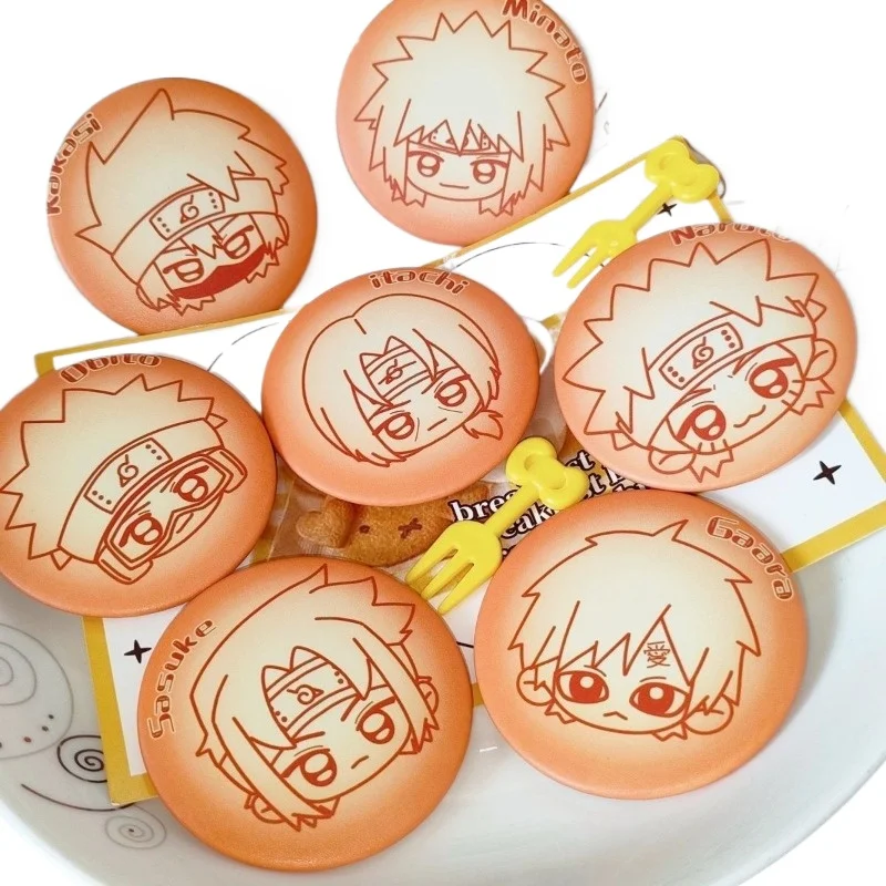 Наруто аниме товары мультфильм милый значок в виде печенья креативный аниме пара унисекс булавка рюкзак очаровательные аксессуары подарок оптом