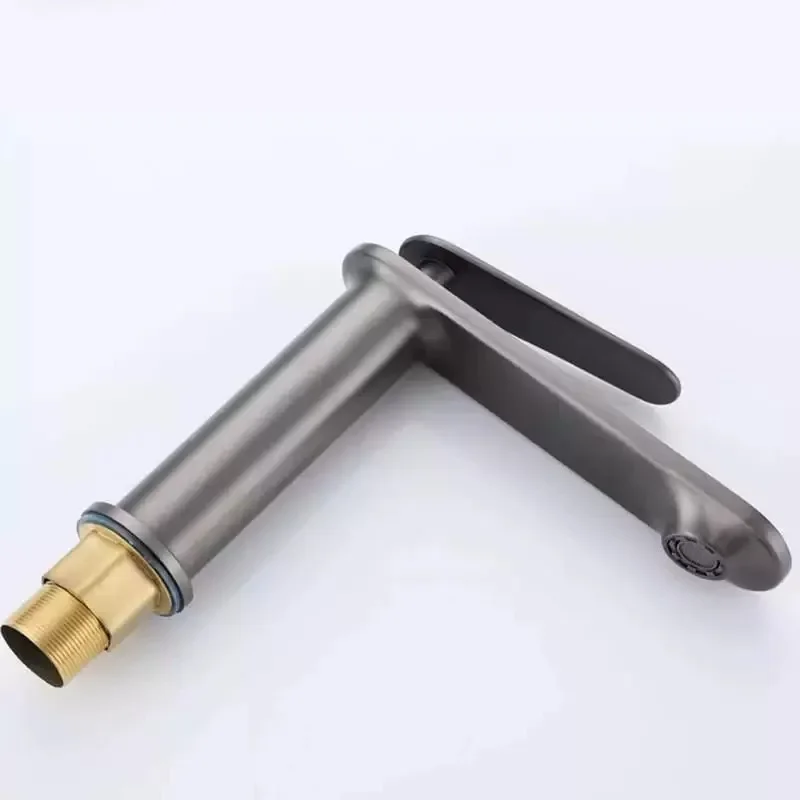 Bathroom Vanity Sink Faucet Hot Cold Water Washbasin Washbowl  Premium Texture  Bath Cabinet Compatible Stainless Steel Faucet