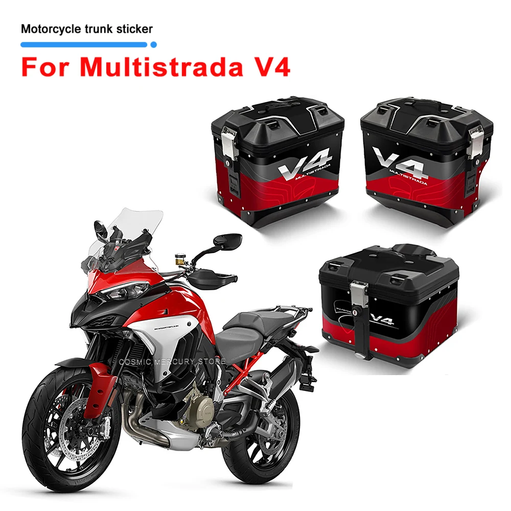 

Для Multistrada V4 мотоциклетная верхняя коробка светоотражающие наклейки приключений V4 аксессуары для модификации мотоцикла оригинальная наклейка
