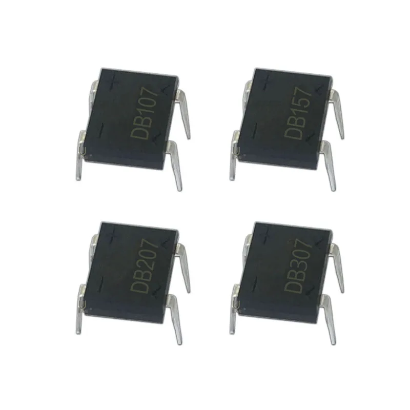 

50~2000Pcs DB307 DB207 DB157 DB107 DIP Bridge Rectifier DIP-4 Rectifier Bridge Stack 3A/2A/1.5A/1A 1000V DB Footprint