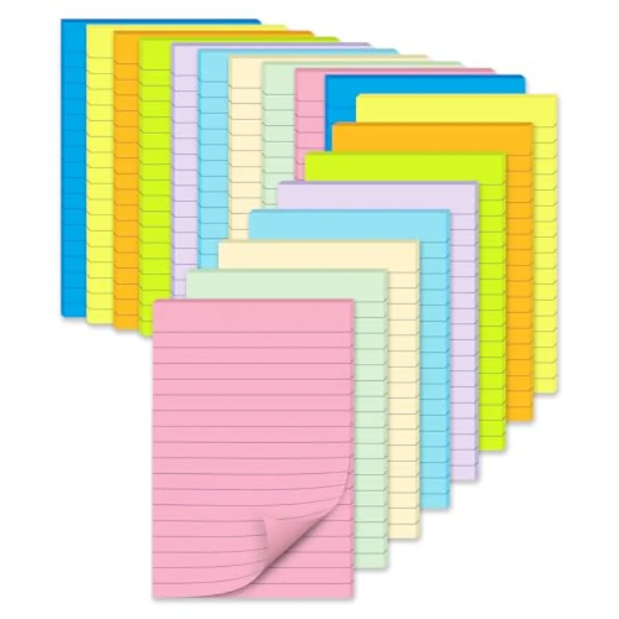 

Pads Lined Sticky Notes 4x6 in Post, Large Notepads with Lines, Self- Stick Note Pad it, Strong Adhesive, Post on Windows, Door
