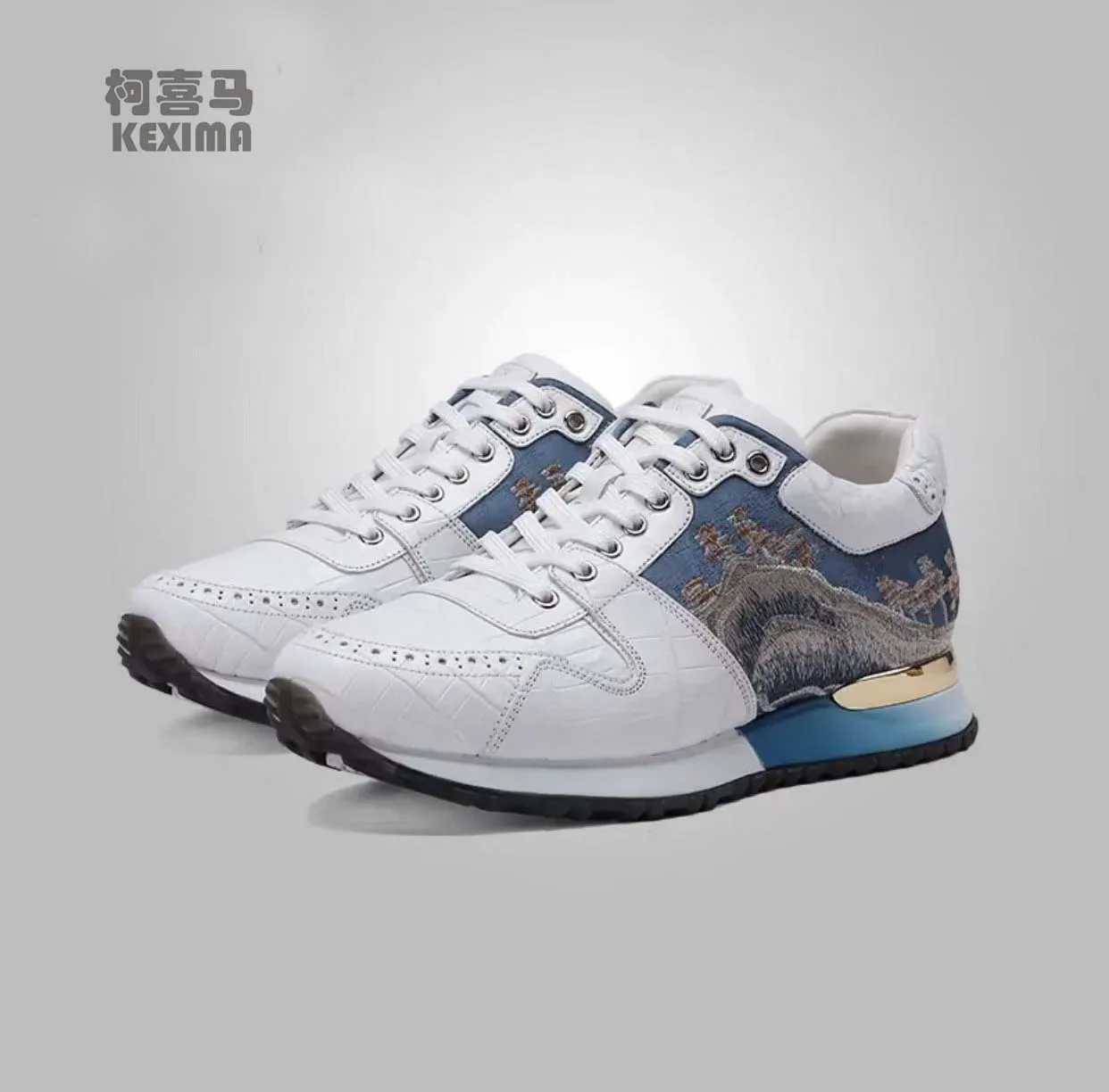 shenzhuangsanbao men leisure shoes male crocodile leather shoes for male crocodile shoes