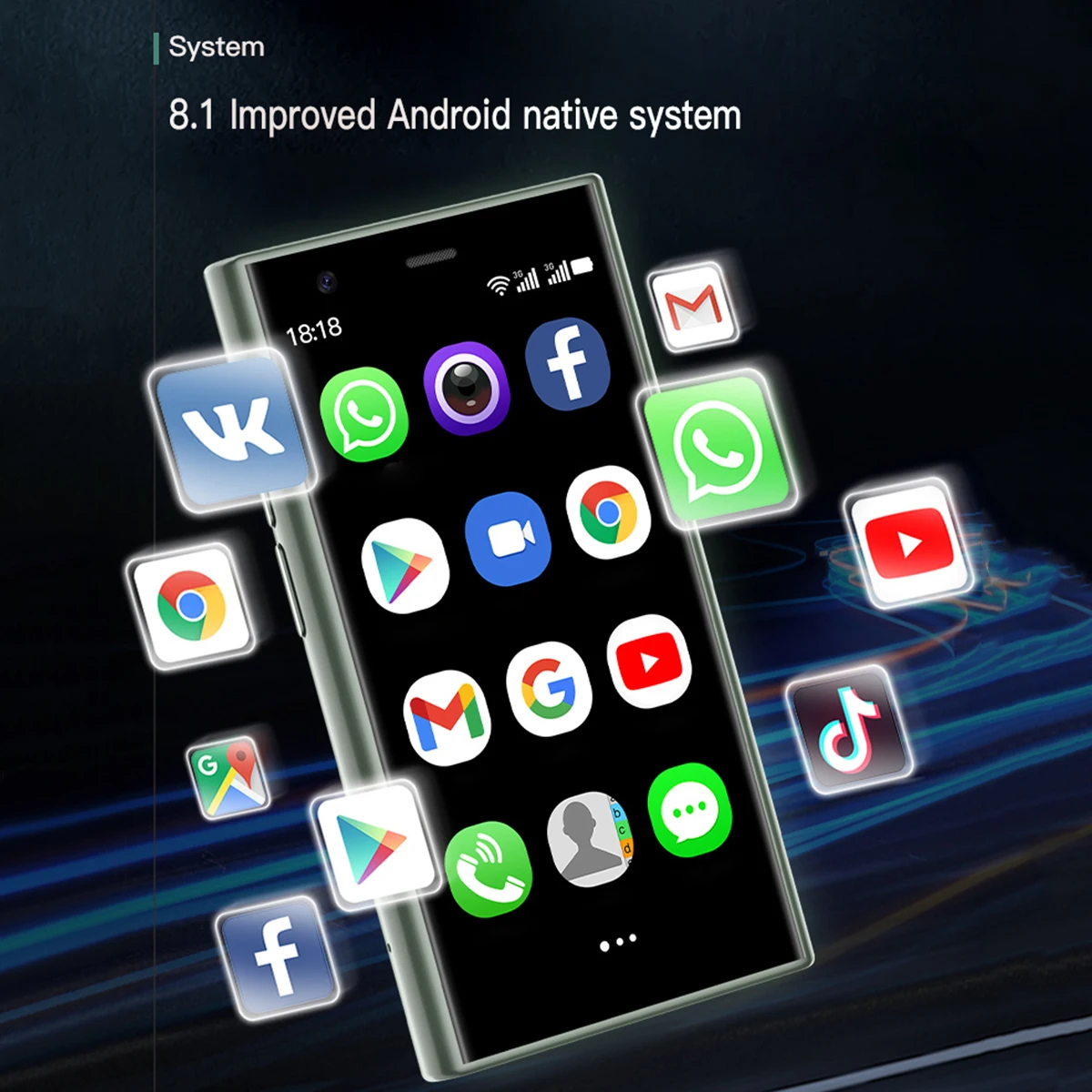 Soyes S23 Pro 3.0 Inch Little Android8.1 Smartphone 2Gb Ram 16Gb Rom Dual Sim Standby 1000Mah 3G Netwerk Compact Mobiele Telefoon