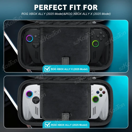Imagen 2 del producto Estuche de transporte de gran capacidad para consola de juegos ROG XBOX ALLY, bolsa de almacenamiento de viaje dura EVA para accesorios de juegos ROG XBOX ALLY X