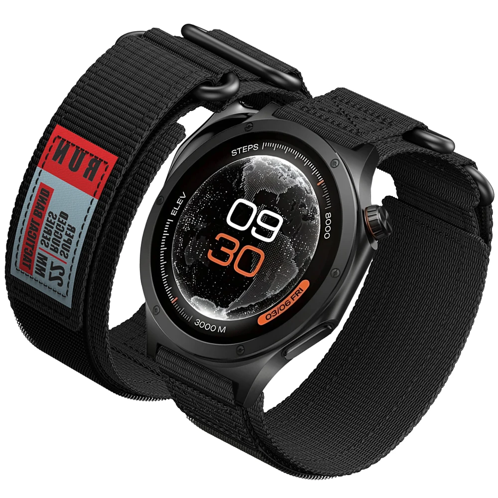Bracelet en Nylon à crochets et boucles de 22mm, pour montre OnePlus 4 3 2, Bracelet de Sport pour montre OnePlus Lite/2R, Bracelet de remplacement