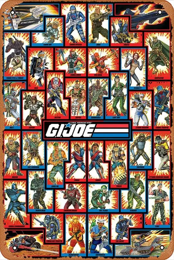 Retro Metal Tin Sign G.I. Joe - Characters Home Bar Shop Decorations Coffee Vintage Sign Gift 8X12 Inch sign