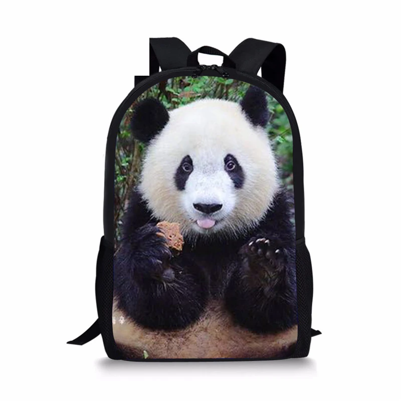 Tas ransel anak laki-laki perempuan, tas punggung anak sekolah dasar motif Panda 3D hewan, tas sekolah perjalanan 16 inci