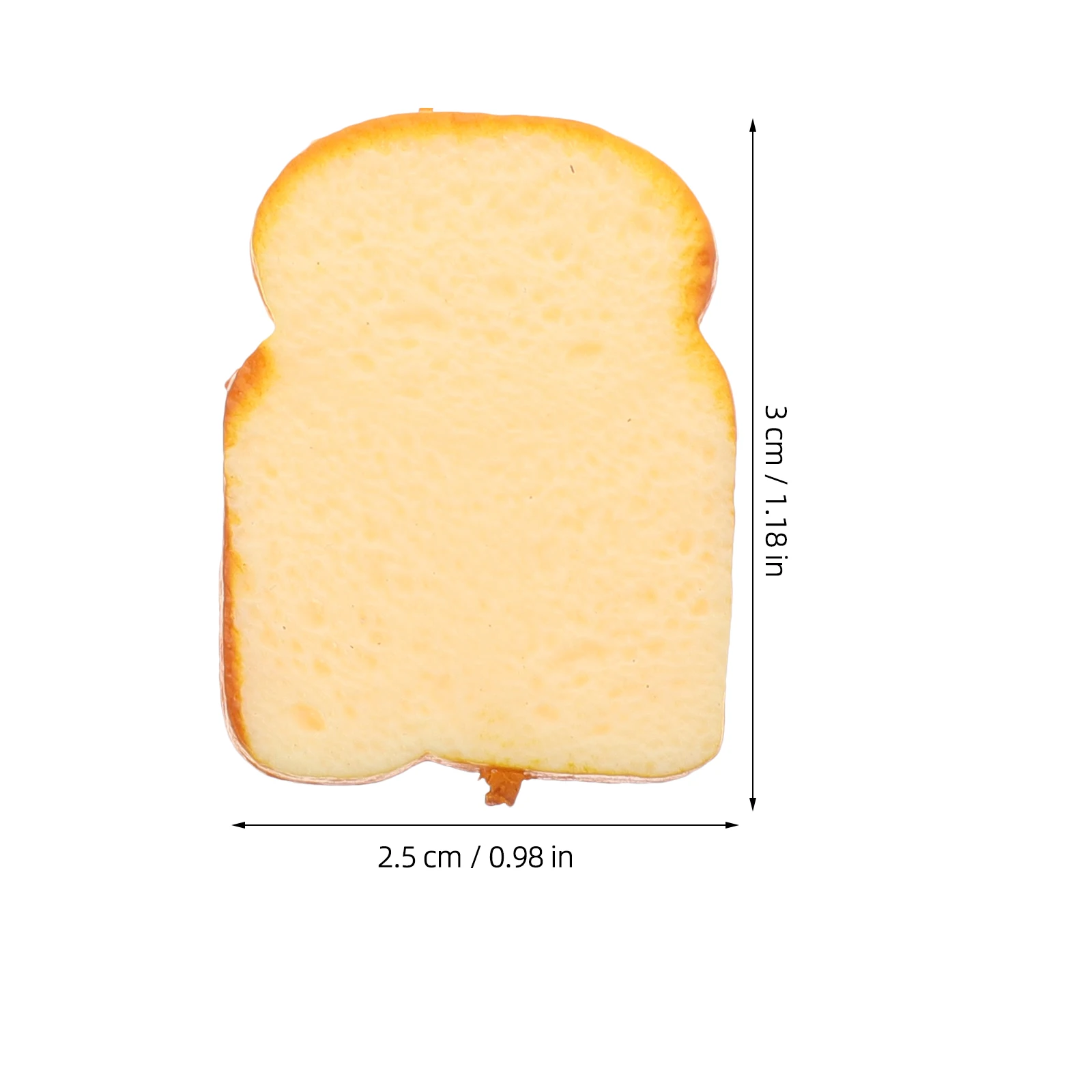 10 Pcs Simulation Toast Slice Realistic Faux Bread Party Decorations Miniature Food Display Prop Craft Resin Model Ornament Play