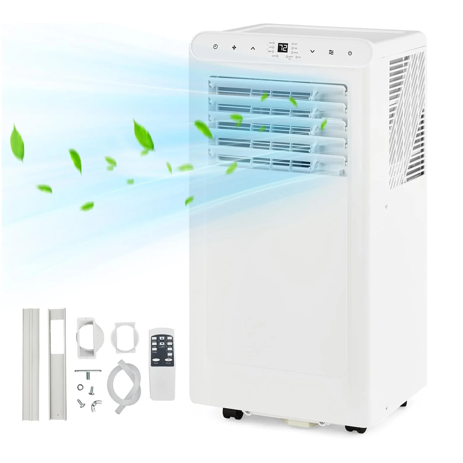 

Портативный кондиционер 8000 BTU, охватывает площадь до 350 кв. футов, с пультом ДУ, функция 3-в-1: кондиционер, осушитель, вентилятор, режим сна, 24-часовой таймер и комплект для установки.