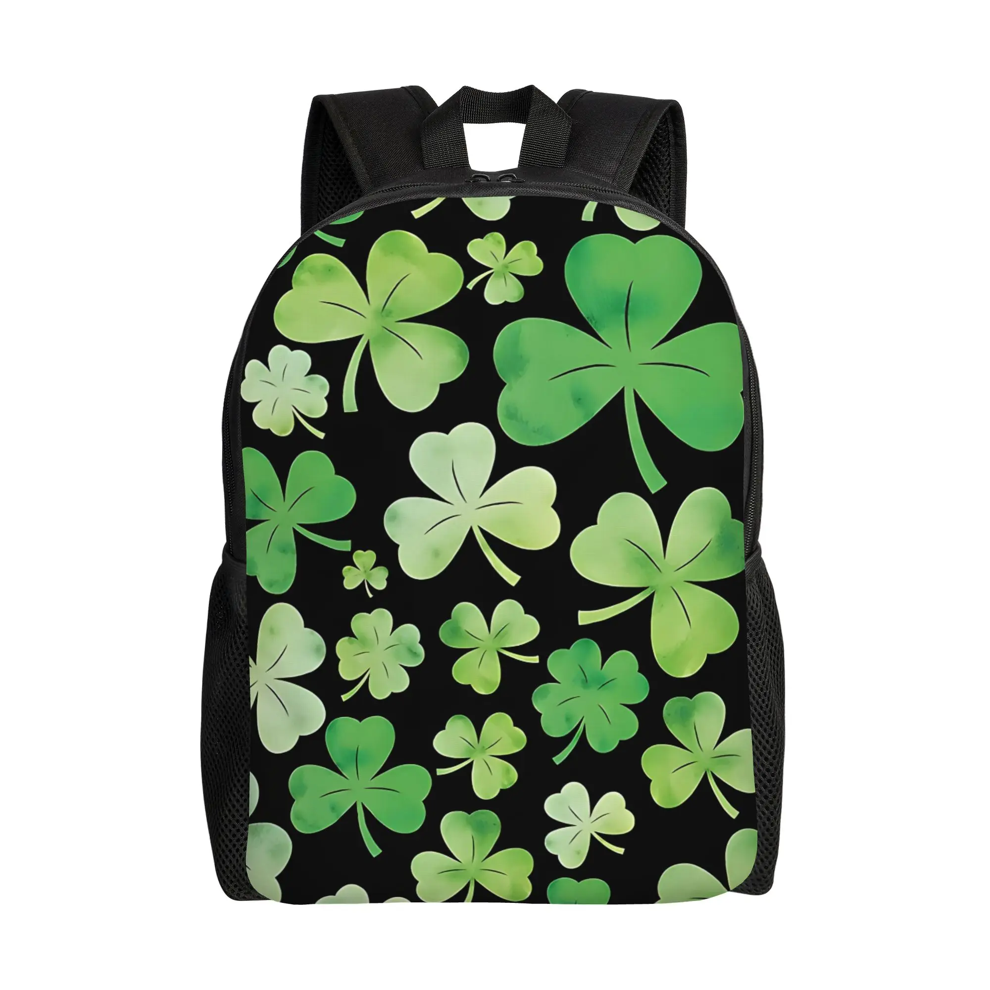 

1Piece St Patricks Day Green Watercolour Shamrock Pattern New School Year College Bag Office Staff Gift New Semester Starts