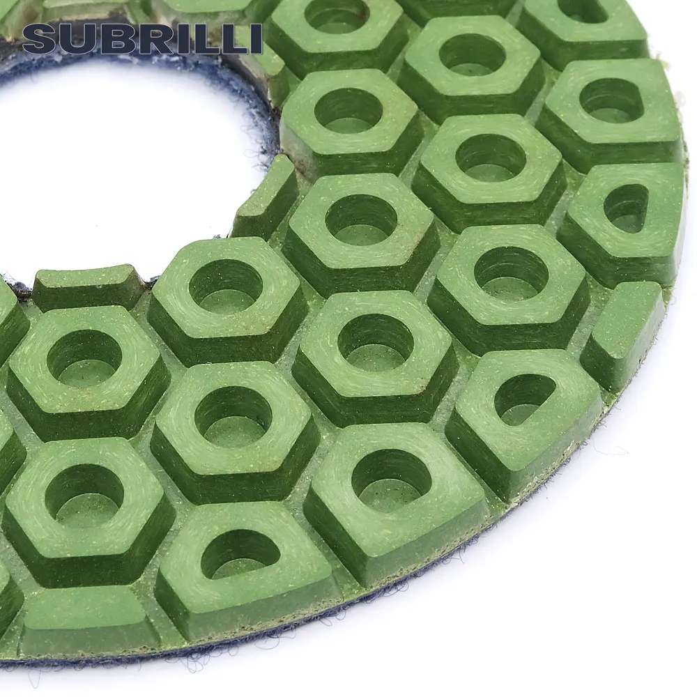 SUBRILLI 5inch Diamond Polishing Pad Aggressive Grinding Wheel For Ceramic Glass Granite Stone 125mm Wet Abrasive Tool 1piece