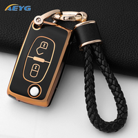 TPU Car Remote Key Case Cover For Peugeot Partner Citroen Berlingo C3 Picasso 2009 2010 2011-2016 Key Chain Accessories