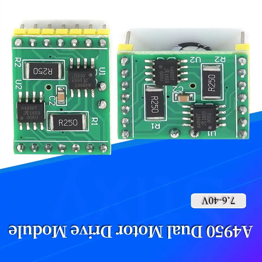 Stlxy A4950 DC Dual Channel Motor Driver Board Dual Channel PWM Speed Control Module Replace TB6612 Robot Smart Car Arduino DIY