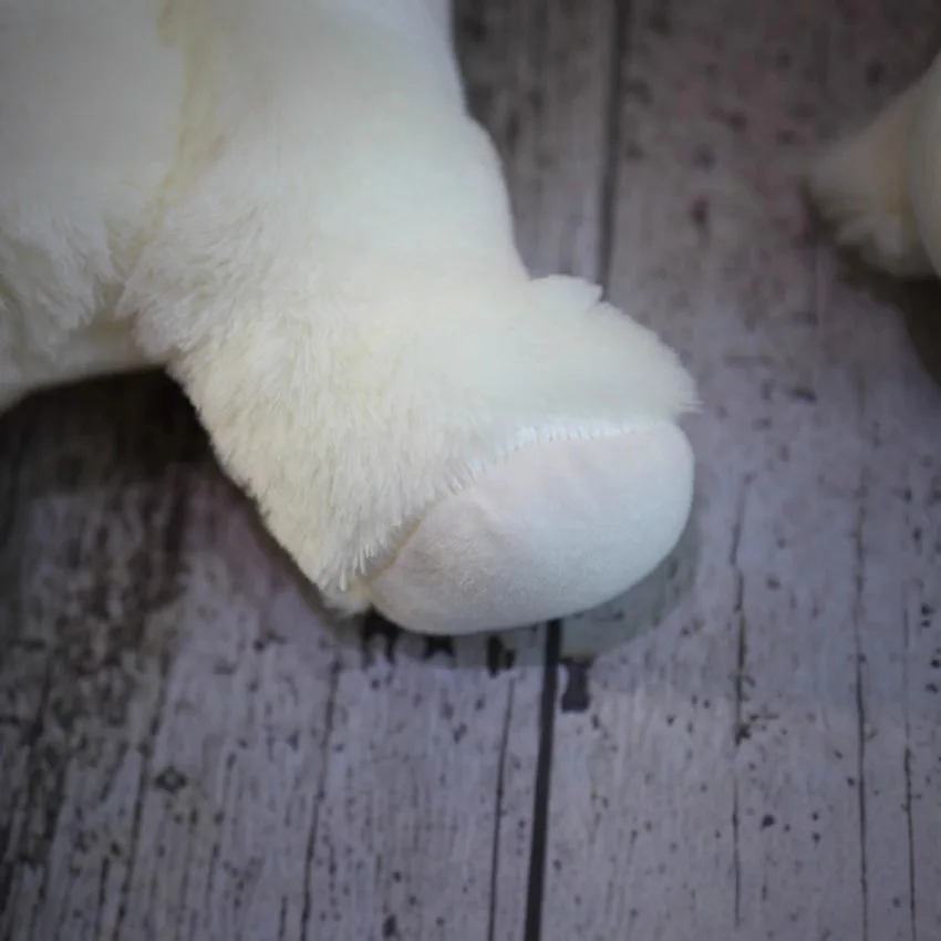 New White Prone Puppy Plush Toys Cute Embroidery Pattern Hug Pillow Plush Doll Cartoon Send Friends Birthday Gift Children'S Toy