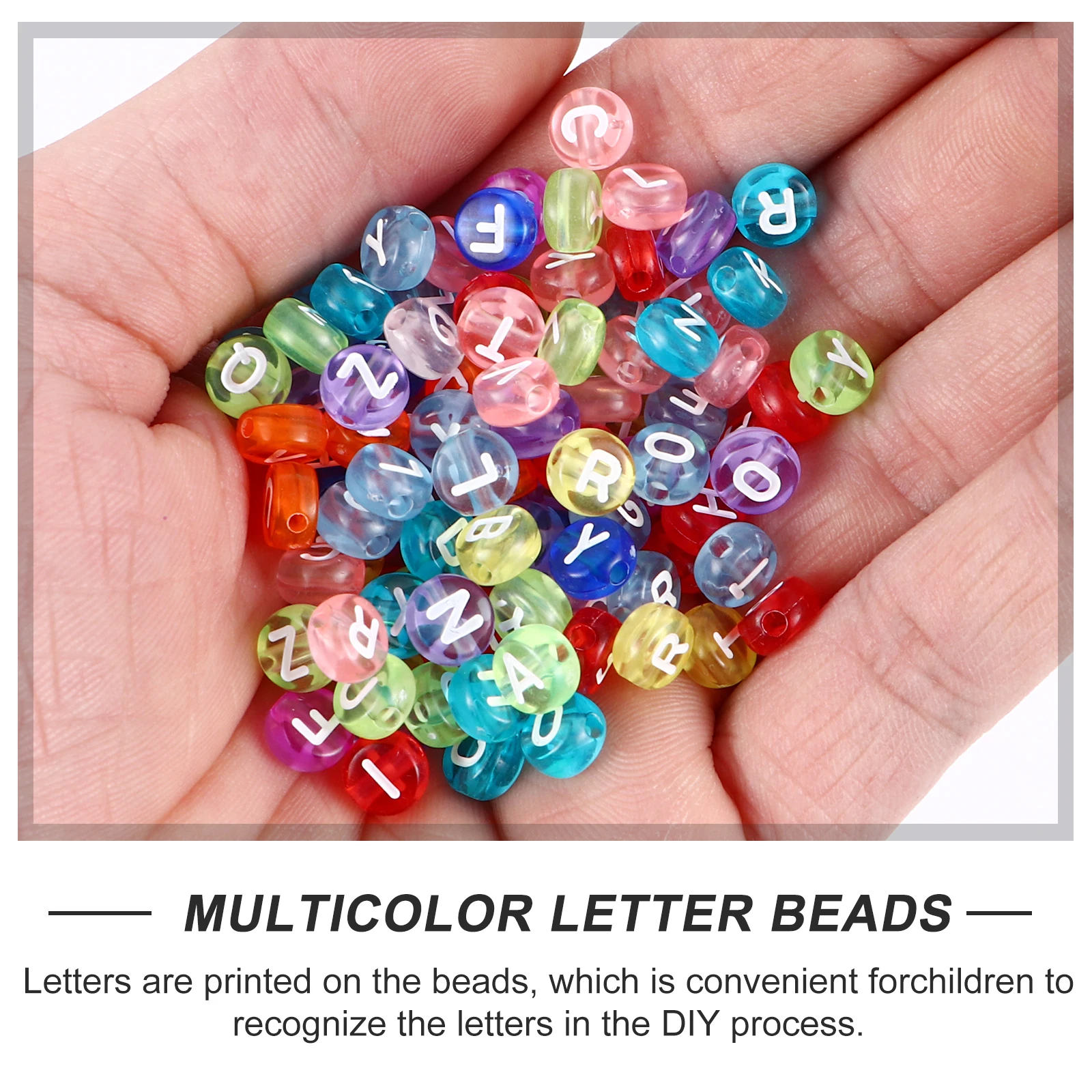 

1000 Pcs Letter Alphabet Beads Child Transparent Acrylic Crafting for Jewelry Making